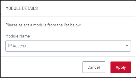 Image of the LIghthouse UI showing the use of the module details dialog during enrolment